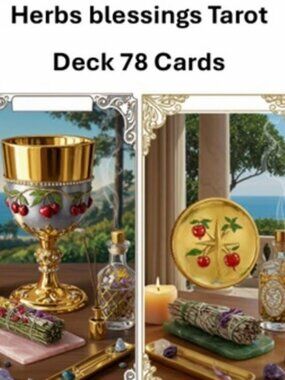 tarot deck 78 cards Herbs blessings tarot deck 78 cards
